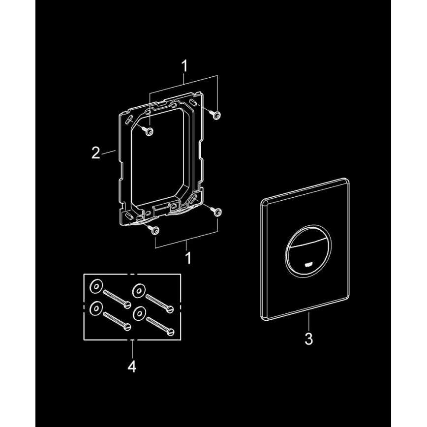 GROHE 38765000 - Splachovacie tlačidlo NOVA COSMOPOLITAN 156 × 197 mm chróm