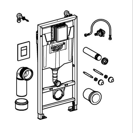 GROHE 38772001 - Predstenový inštalačný set RAPID SL 1,13 m, lesklý chróm