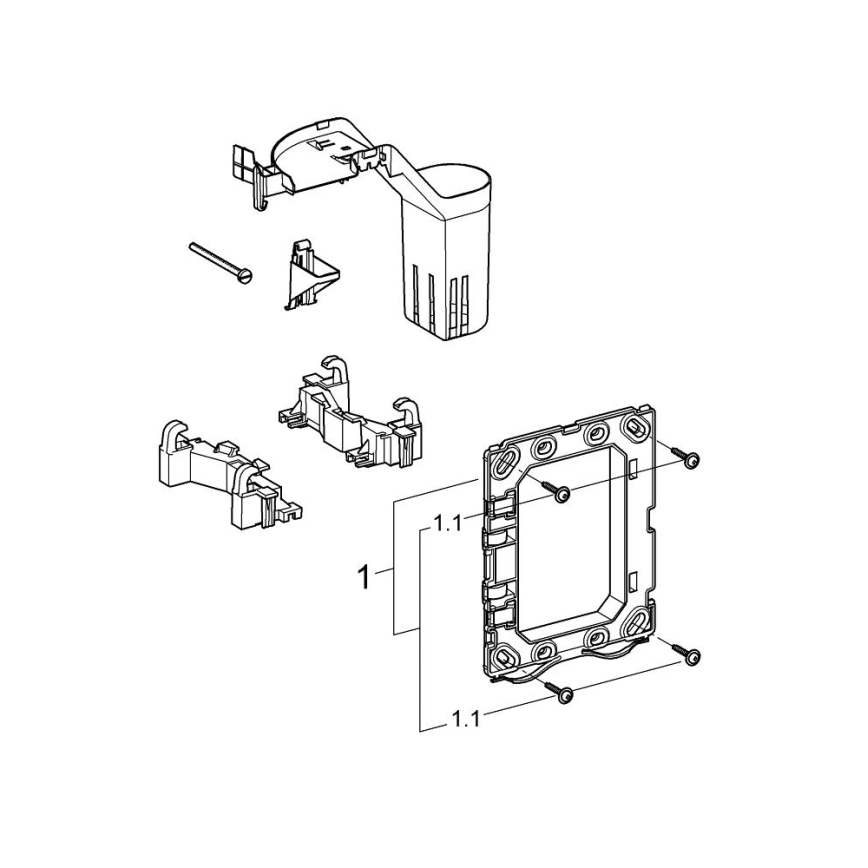 GROHE 38796000 - Sada na prestavbu FRESH 156 × 197 mm lesklý chróm