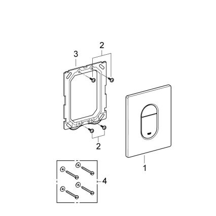 GROHE 38844000 - Splachovacie tlačidlo ARENA COSMOPOLITAN 156 × 197 mm chróm