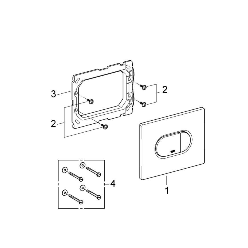 GROHE 38858SH0 - Splachovacie tlačidlo ARENA COSMOPOLITAN 156 × 197 mm biele