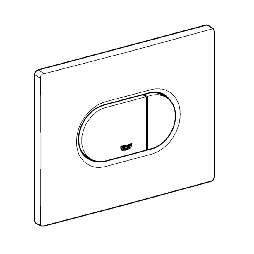 GROHE 38858SH0 - Splachovacie tlačidlo ARENA COSMOPOLITAN 156 × 197 mm biele