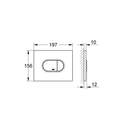 GROHE 38858SH0 - Splachovacie tlačidlo ARENA COSMOPOLITAN 156 × 197 mm biele