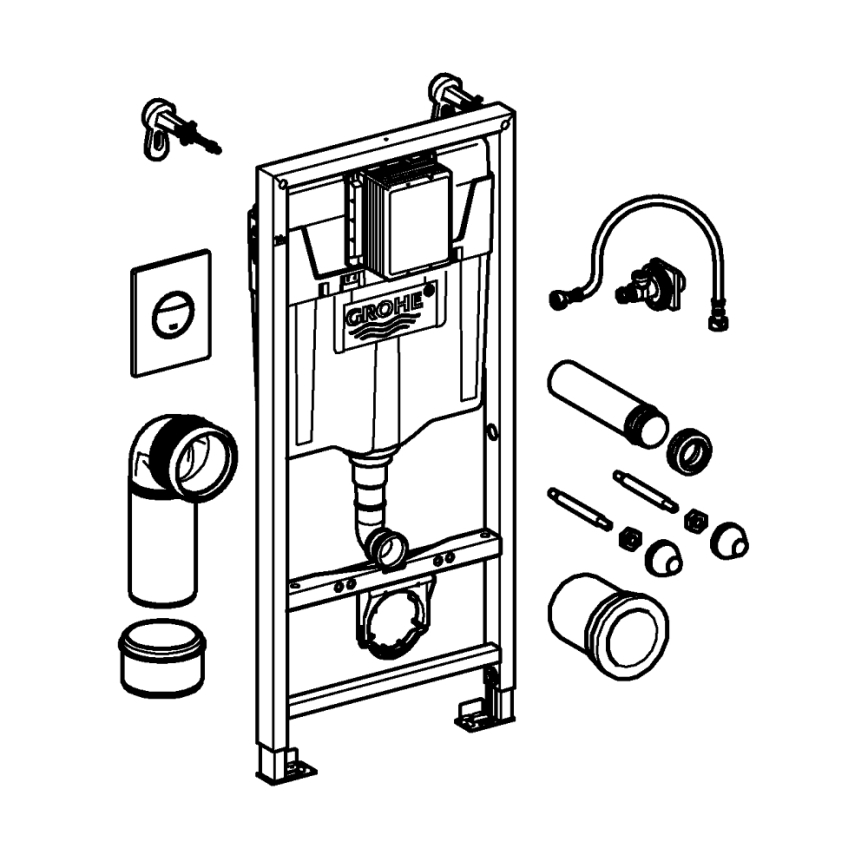 GROHE 38860000 - Sada 3 v 1 RAPID SL 1,13 m lesklý chróm