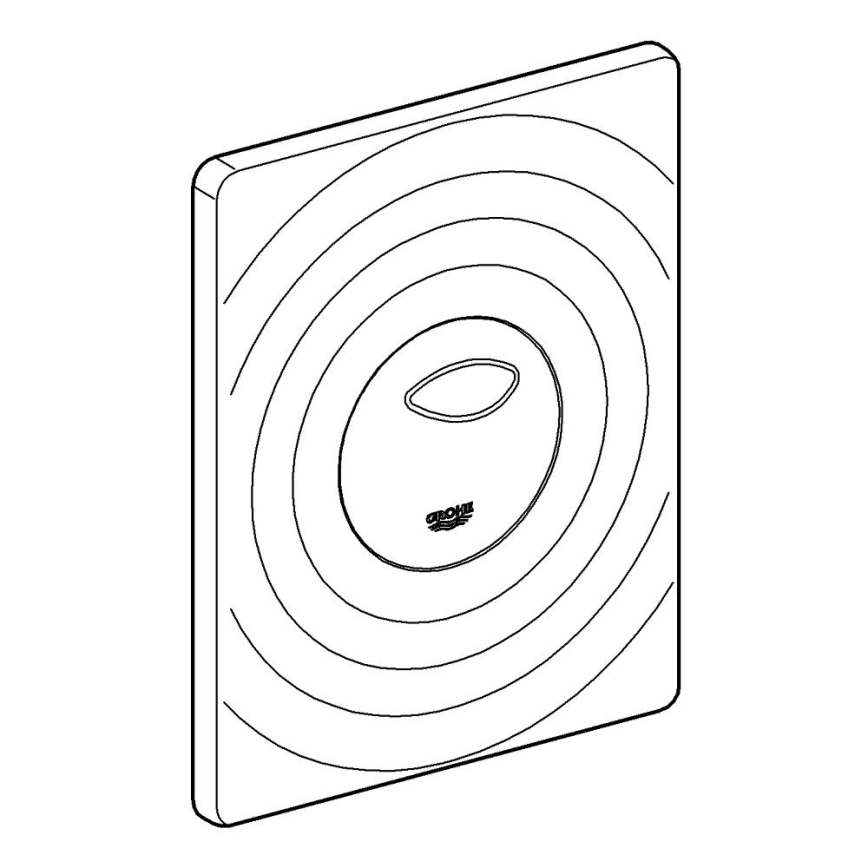 GROHE 38861000 - Ovládacie tlačidlo SURF 156 × 197 mm, lesklý chróm