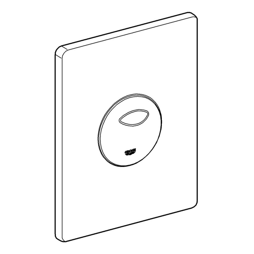 GROHE 38862000 - splachovacie tlačidlo SKATE 156 × 197 mm lesklý chróm