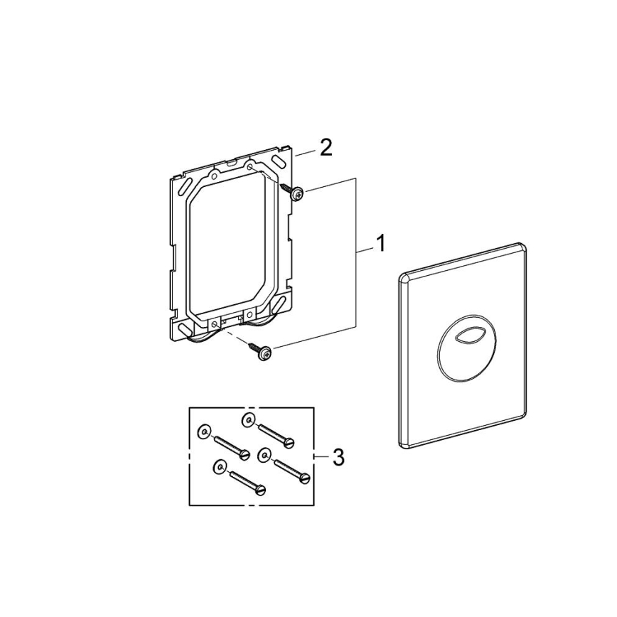 GROHE 38862SH0 - Ovládacie tlačidlo SKATE 156 × 197 mm biele