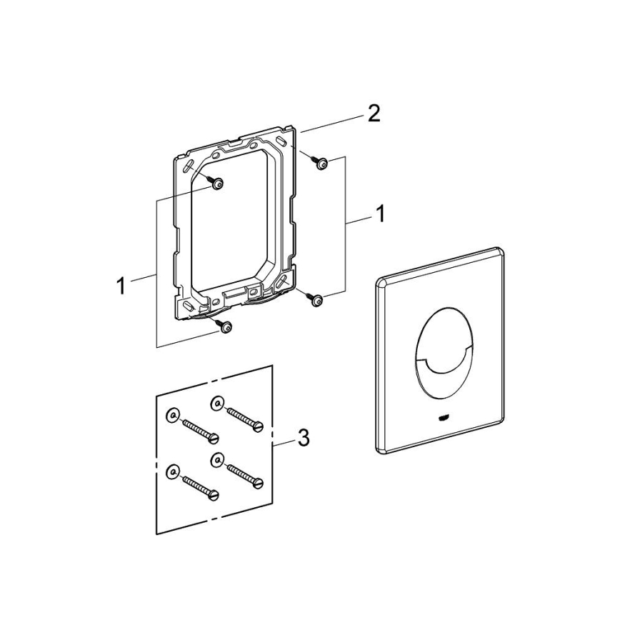 GROHE 38964KF0 - Splachovacie tlačidlo START 156 × 197 mm phantom čierne
