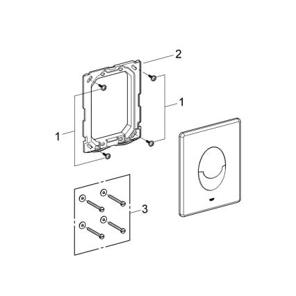 GROHE 38964P00 - Splachovacie tlačidlo START 156 × 197 mm matný chróm