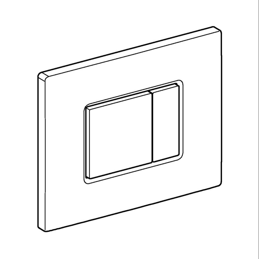 GROHE 38966000 - Ovládacie tlačidlo EVEN 156 × 197 mm lesklý chróm