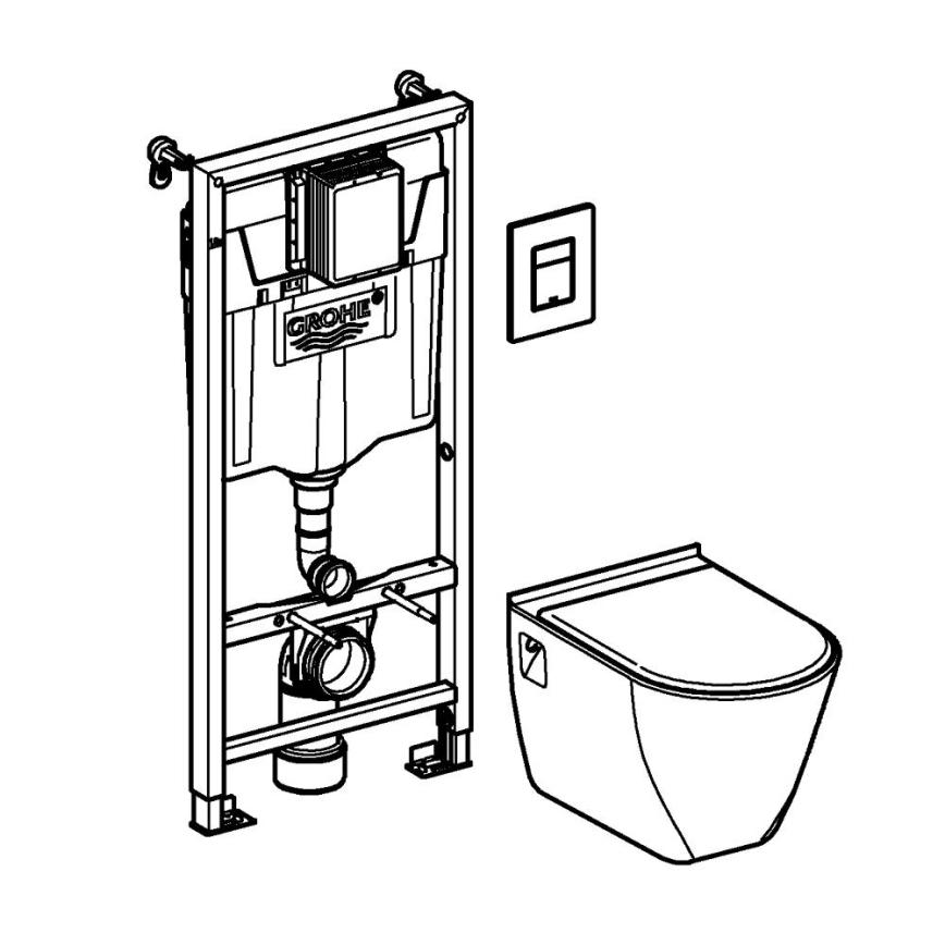 GROHE 39186000 - Sada predstennej inštalácie SOLIDO 1,13 m, biela
