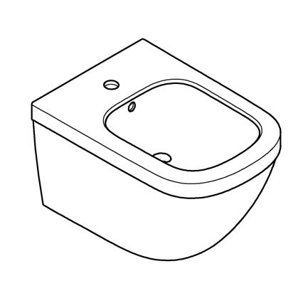 GROHE 39208000 - Závesný bidet EURO CERAMIC 540 × 375 mm keramika/biela