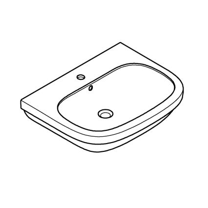 GROHE 39323000 - Umývadlo EURO CERAMIC 650 × 514 mm keramika/biela