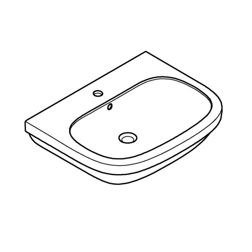 GROHE 39323000 - Umývadlo EURO CERAMIC 650 × 514 mm keramika/biela