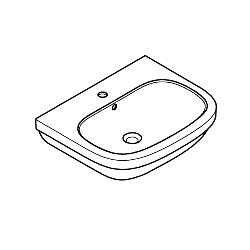 GROHE 39335000 - Umývadlo EURO CERAMIC 595 × 482 mm keramika/biela