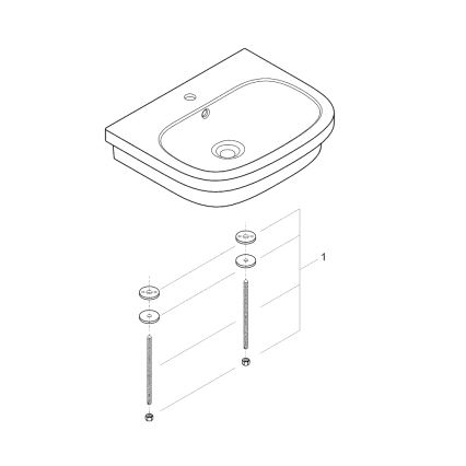 GROHE 39337000 - Umývadlo na dosku EURO CERAMIC 600 × 480 mm keramika/biela
