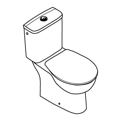 GROHE 39346000 - Stojaca toaleta BAU s vertikálnym odtokom keramika/biela
