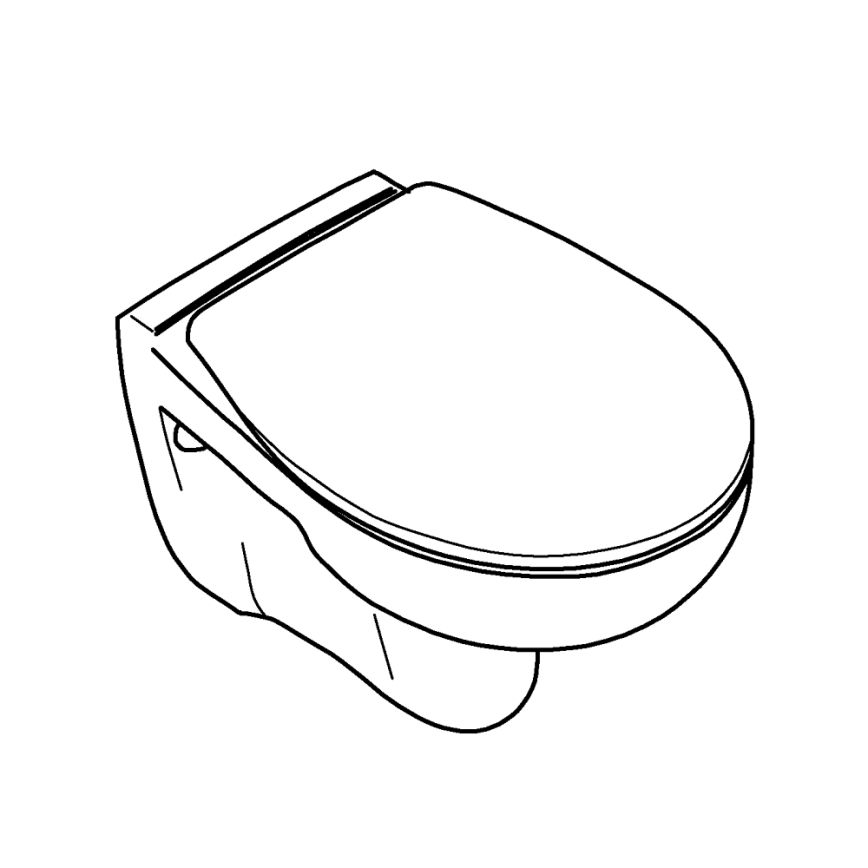 GROHE 39351000 - Závesné WC BAU CERAMIC 53,1 × 36,8 × 36,3 cm keramika/biela