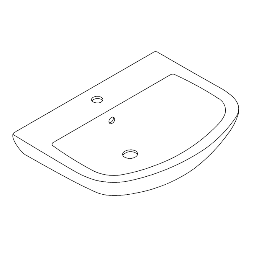 GROHE 39420000 - Umývadlo EURO CERAMIC 646 × 468 mm keramika/biela