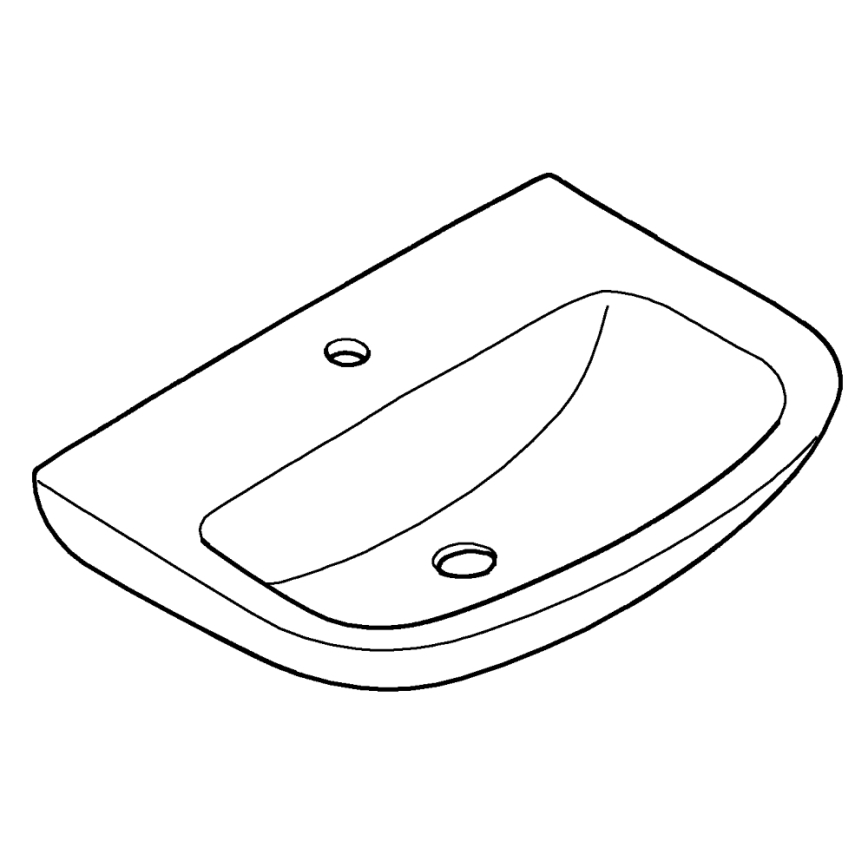 GROHE 39421000 - Umývadlo BAU CERAMIC 609 × 442 mm keramika/biela