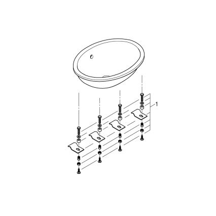 GROHE 39423000 - Zapustené umývadlo BAU CERAMIC 560 × 420 mm keramika/biela