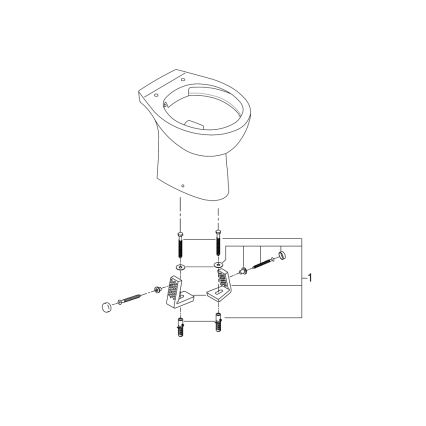 GROHE 39430000 - WC na podlahu BAU CERAMIC 515 x 356 x 406 mm keramika/biela