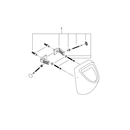 GROHE 39438000 - Pisoár BAU CERAMIC 337 × 355 × 552 mm keramika/biela