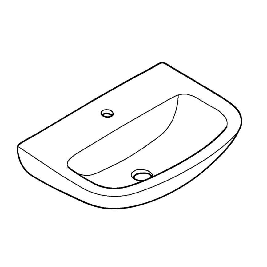 GROHE 39440000 - Umývadlo BAU CERAMIC 553 × 386 mm keramika/biela