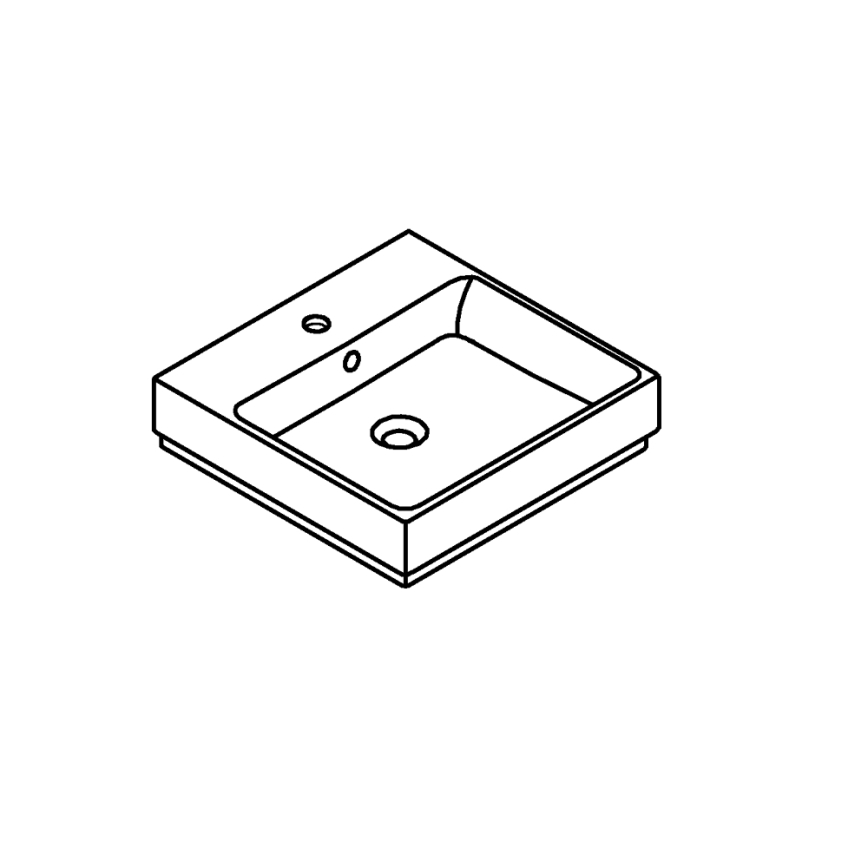 GROHE 3947400H - Umývadlo CUBE CERAMIC 500 × 490 mm keramika/biela