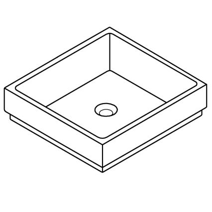 GROHE 3948100H - Umývadlo CUBE 500 × 470 mm keramika/biela