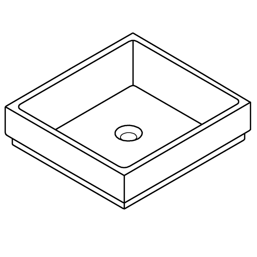 GROHE 3948100H - Umývadlo CUBE 500 × 470 mm keramika/biela