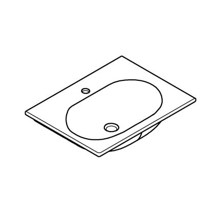 GROHE 3956800H - Umývadlo ESSENCE 600 × 460 mm keramika/biela