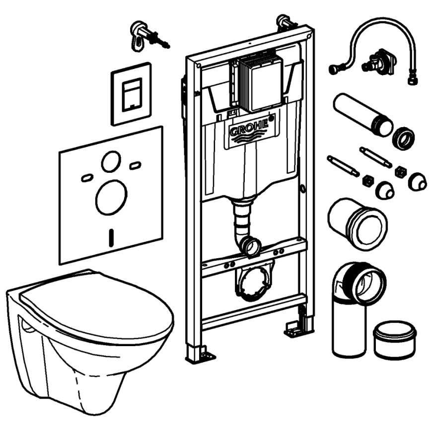 GROHE 39586000 - Sada 5 v 1 SOLIDO 1,13 m keramika/biela