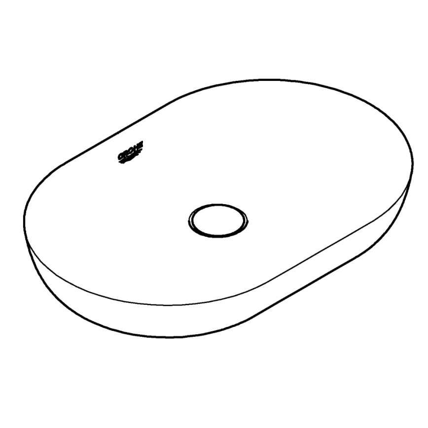 GROHE 3960800H - Umývadlo na dosku ESSENCE 600 × 400 mm keramika/biela