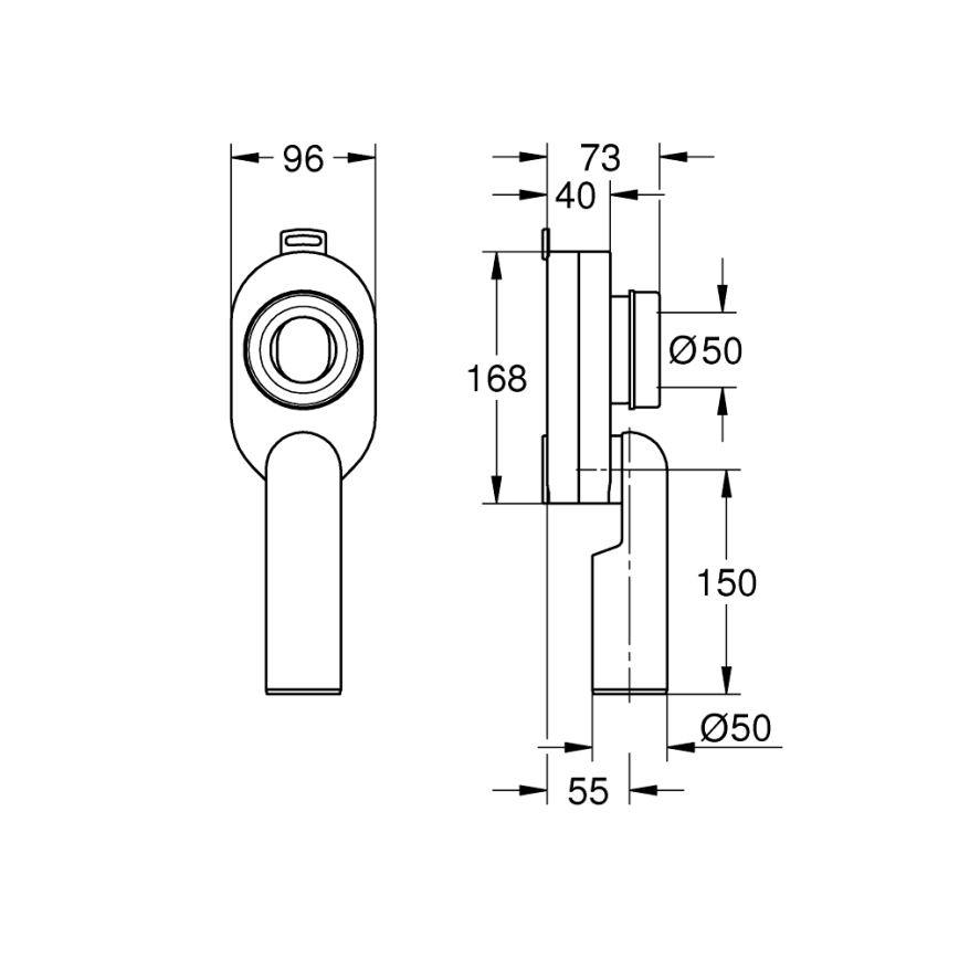 GROHE 39733000 - Pisoárový sifón BAU CERAMIC