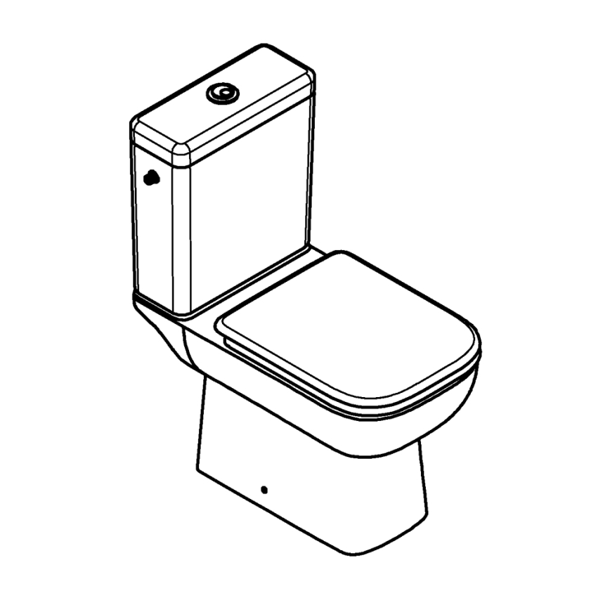 GROHE 39814000 - WC kombi sada START EDGE 825 × 557 × 384 mm keramika/durobiela