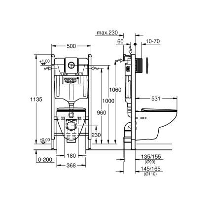 GROHE 39900000 - Sada 6 v 1 SOLIDO 1,13 m keramika/biela