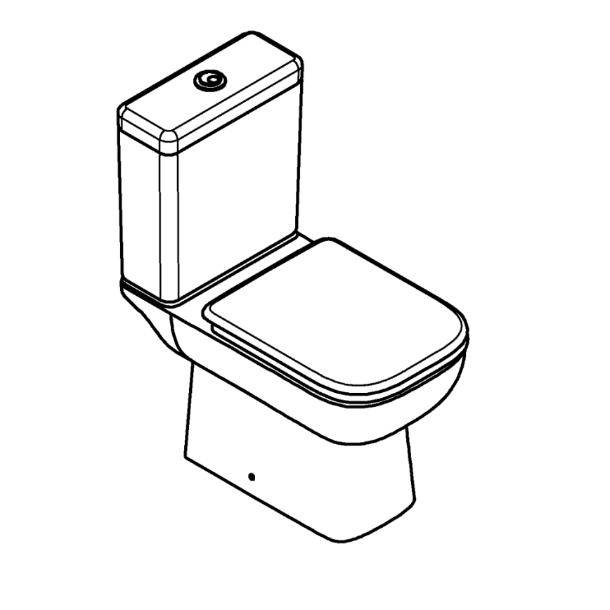 GROHE 39951000 - Kombinované WC START EDGE 384 × 668 mm keramika/biela