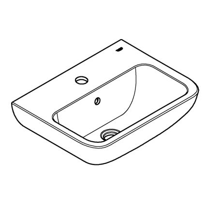 GROHE 39953000 - Umývadlo START EDGE 450 × 350 mm keramika/biela