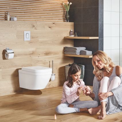GROHE 40374001 - Sada na čistenie WC ESSENTIALS 12,1 x 39,8 cm chróm