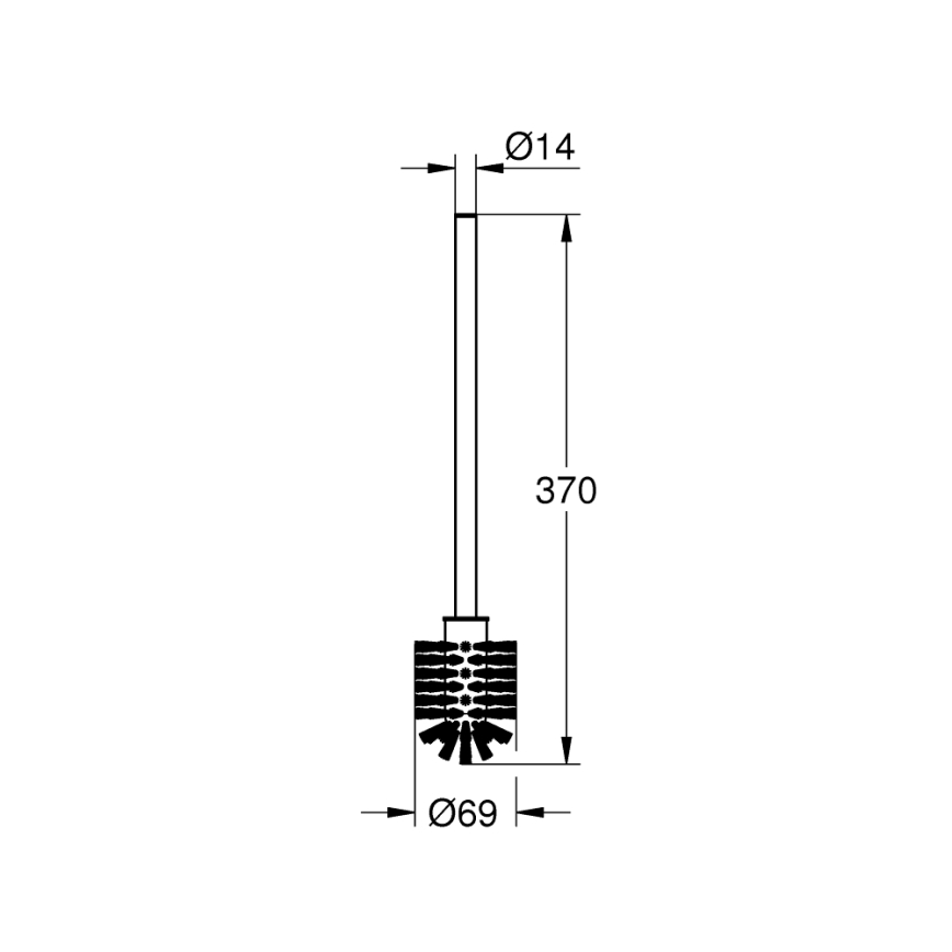 GROHE 40392000 - Náhradný kartáč ESSENTIALS lesklý chróm