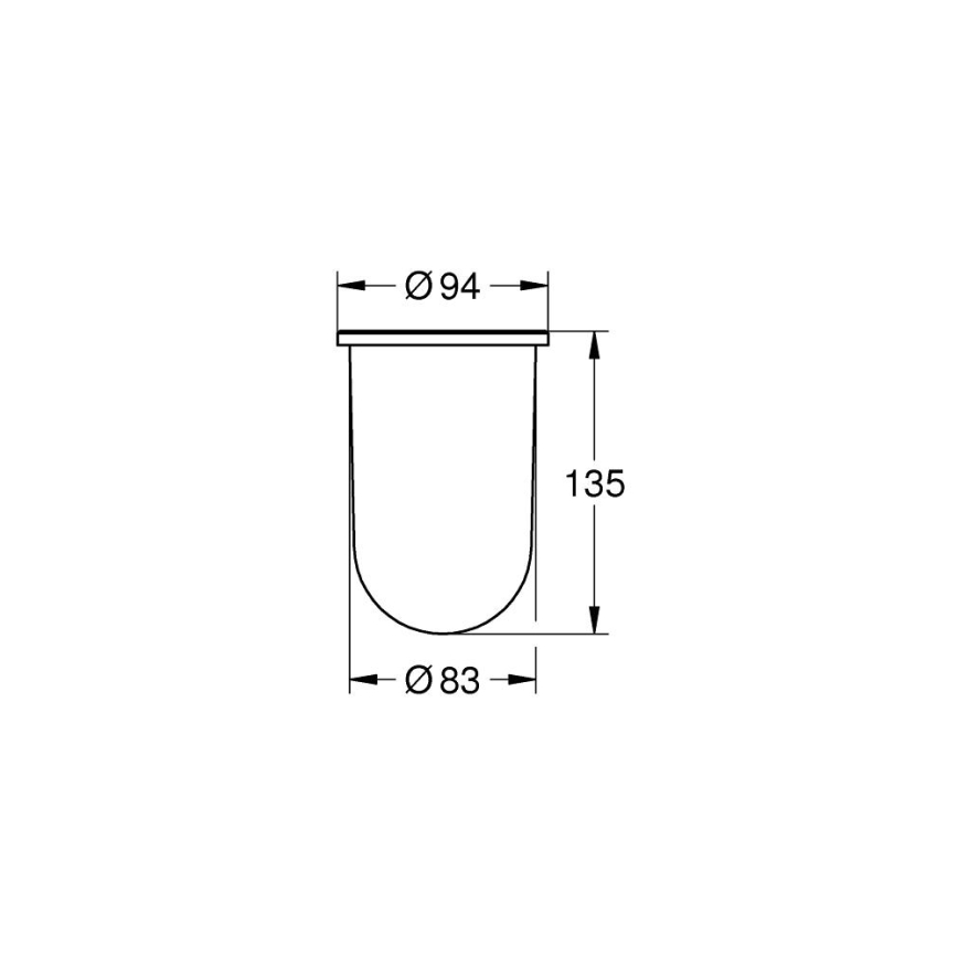 GROHE 40393000 - Náhradný pohárik ESSENTIALS priehľadný