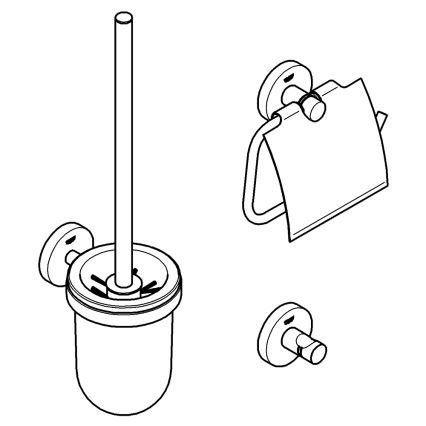 GROHE 40407001 - Sada doplnkov ESSENTIALS, lesklý chróm