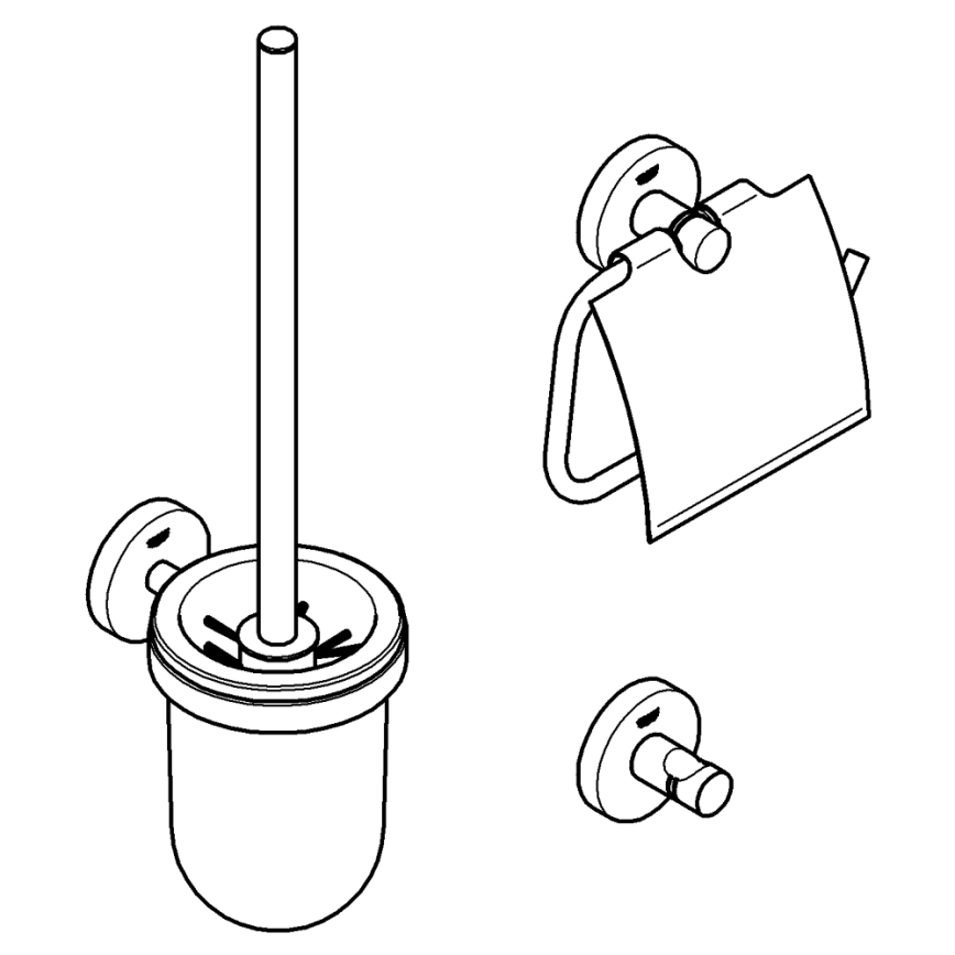 GROHE 40407001 - Sada doplnkov ESSENTIALS, lesklý chróm