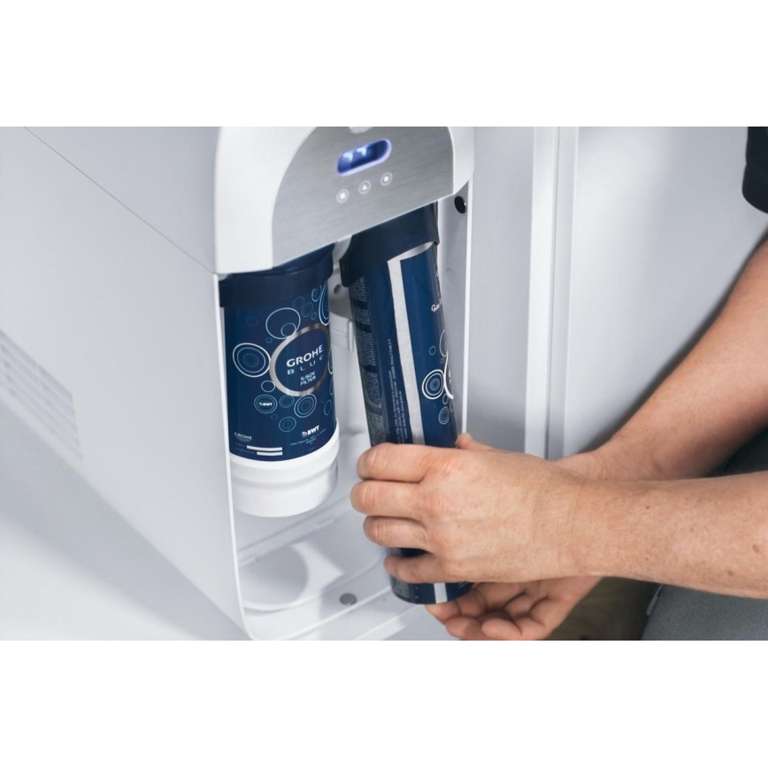 GROHE 40422000 - Fľaša na karbonizáciu GROHE BLUE 425 g CO2 (4 ks) nerezová