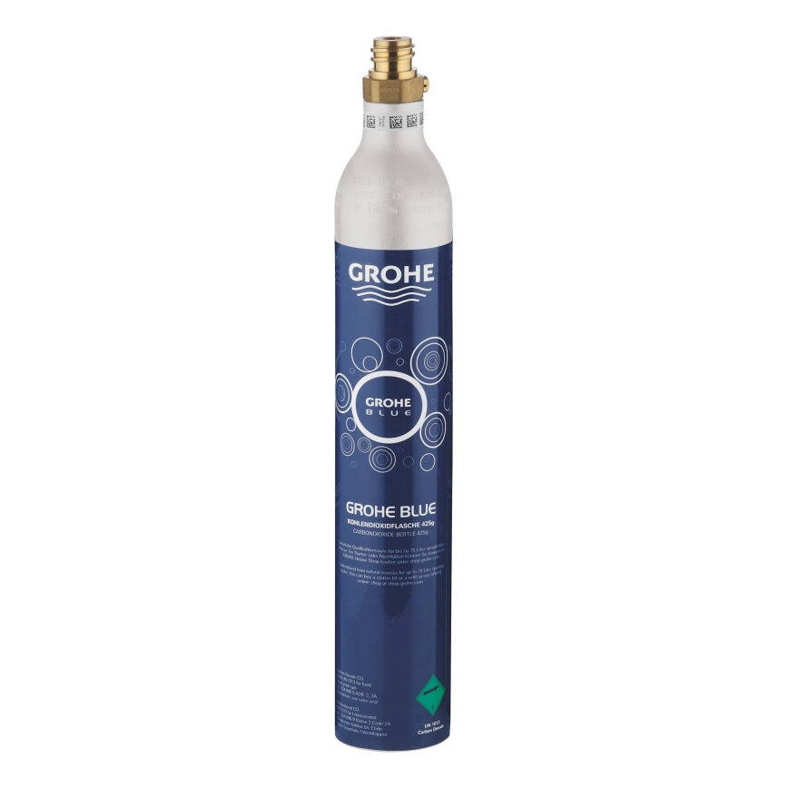 GROHE 40422000 - Fľaša na karbonizáciu GROHE BLUE 425 g CO2 (4 ks) nerezová