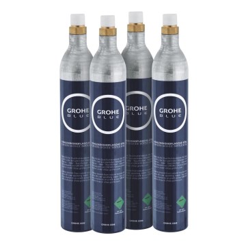 GROHE 40422000 - Nerezová karbonizačná fľaša GROHE BLUE 425 g CO2 (4 ks)