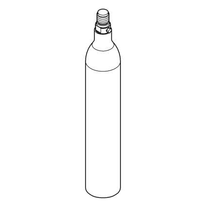 GROHE 40422000 - Nerezová karbonizačná fľaša GROHE BLUE 425 g CO2 (4 ks)