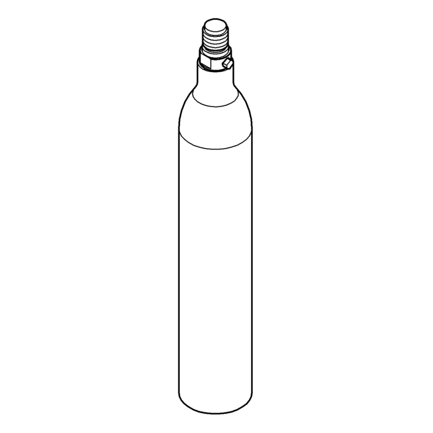 GROHE 40422000 - Nerezová karbonizačná fľaša GROHE BLUE 425 g CO2 (4 ks)