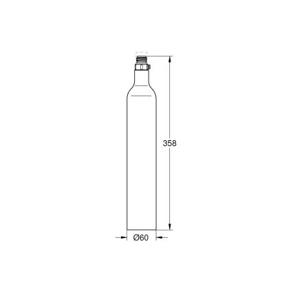 GROHE 40422000 - Nerezová karbonizačná fľaša GROHE BLUE 425 g CO2 (4 ks)